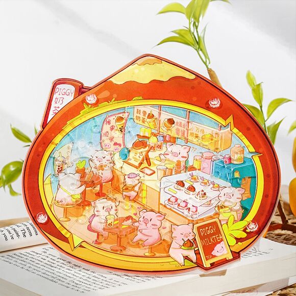 Sweet Core Series Smooth Sailing with the Piggy Irregular Acrylic Puzzle - Picture 2 of 4